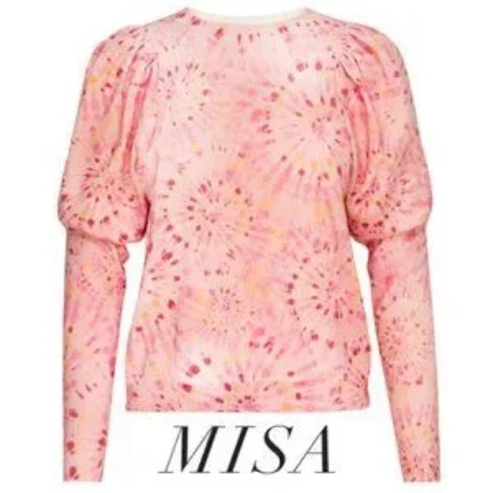 MISA Los Angeles “Kali” Long Sleeve Puff Sleeve Top - Size XS
